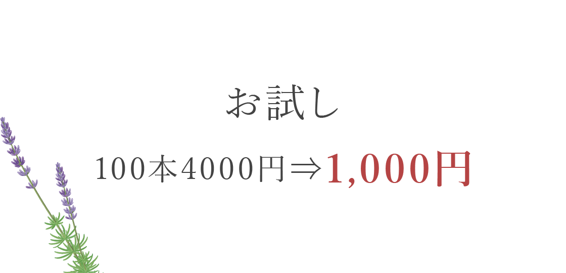 お試し100本1,000円